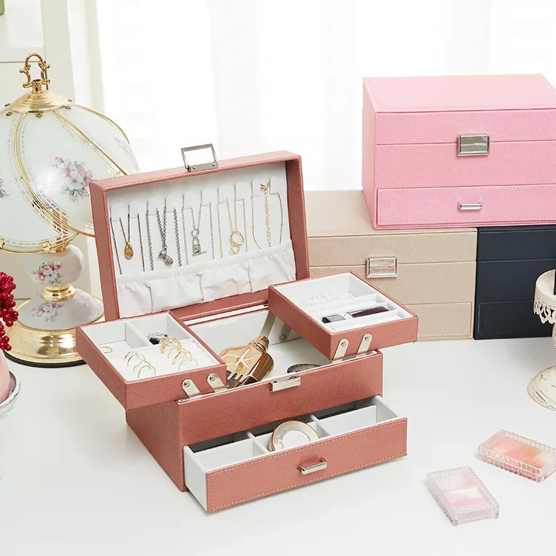 Jewelry Organizer — Multi-Compartment Vegan Leather