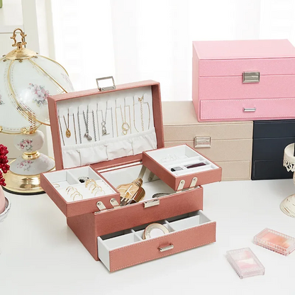 Jewelry Organizer — Multi-Compartment Vegan Leather