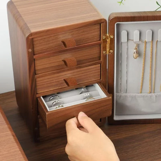 Jewelry Chest — 5-Drawer Wooden