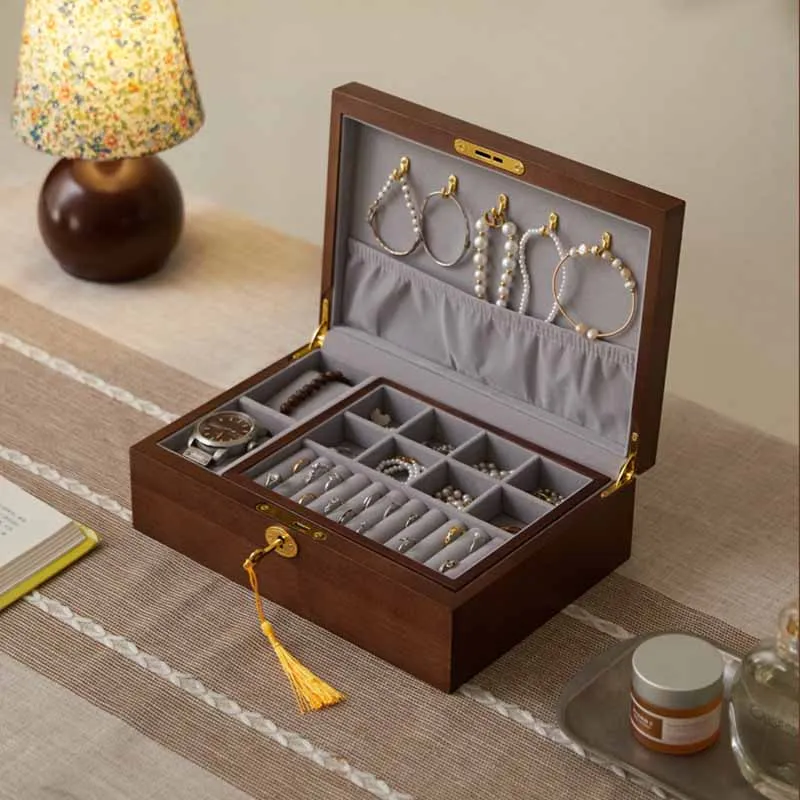 Jewelry Chest — Vintage Solid Wood Classic