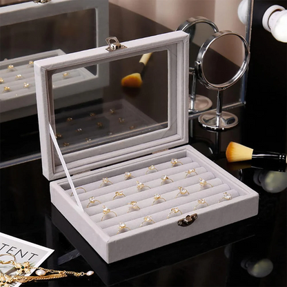 Ring Showcase — Soft Velvet Organizer
