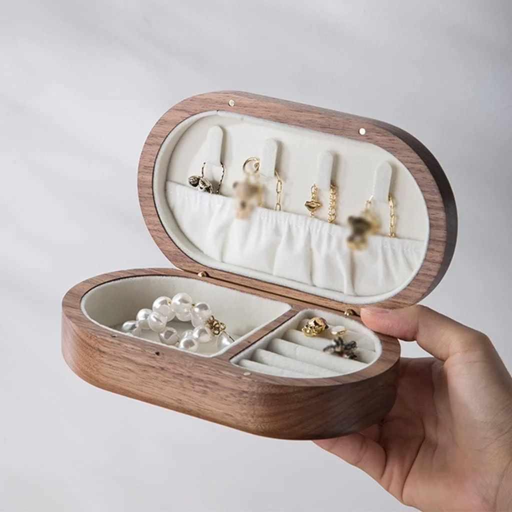 Jewelry Box — Portable Wooden Travel Organizer