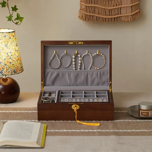 Jewelry Chest — Vintage Solid Wood Classic
