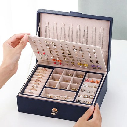 Jewelry Box — Versatile with 2 Removable Organizers