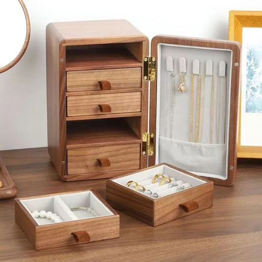 Jewelry Chest — 5-Drawer Wooden