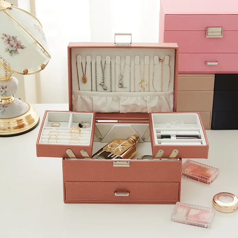 Jewelry Organizer — Multi-Compartment Vegan Leather