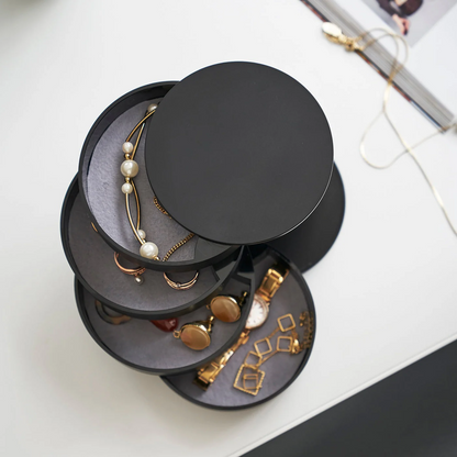 Jewelry Box — Round Velvet-Lined