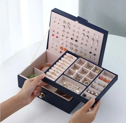 Jewelry Box — Versatile with 2 Removable Organizers