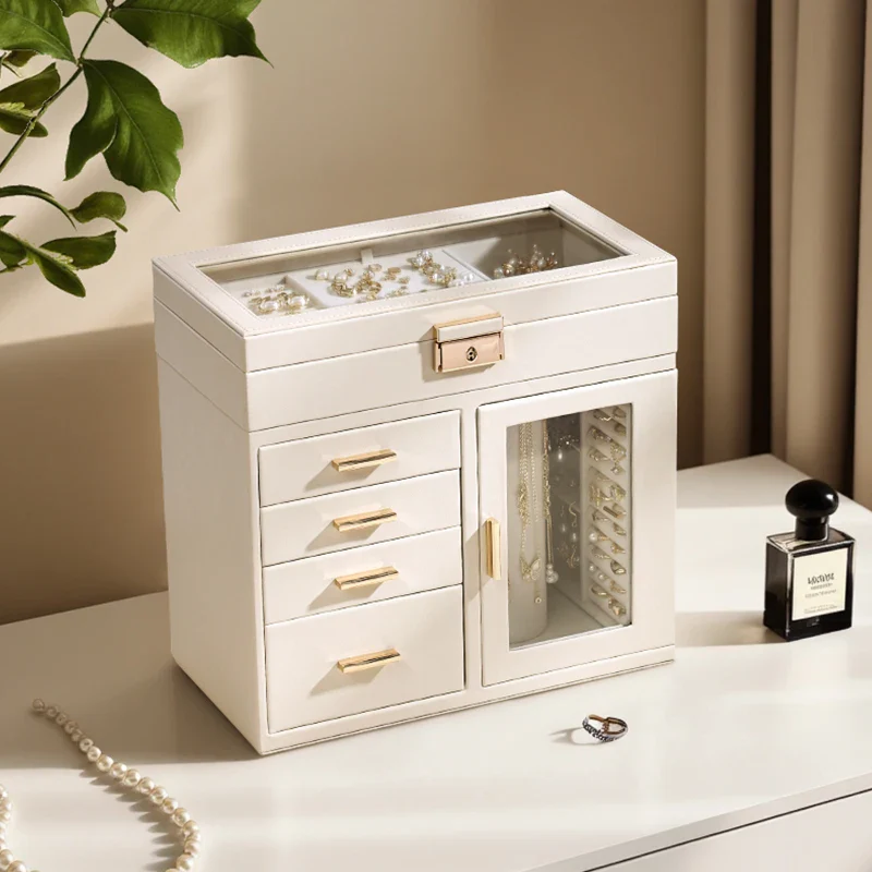 Jewelry Box with Necklace Carousel — PU Leather