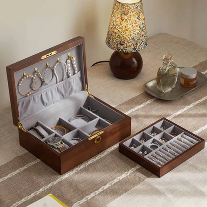 Jewelry Chest — Vintage Solid Wood Classic