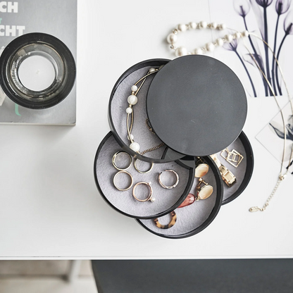 Jewelry Box — Round Velvet-Lined