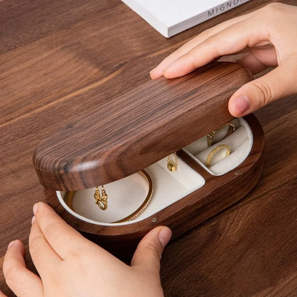 Jewelry Box — Portable Wooden Travel Organizer