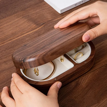 Jewelry Box — Portable Wooden Travel Organizer