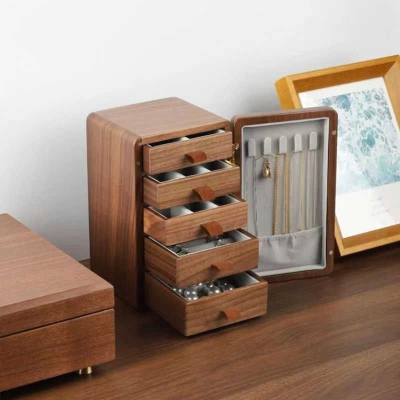Jewelry Chest — 5-Drawer Wooden