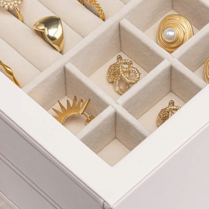 Jewelry Armoire — Vertical PU Leather HD Glass