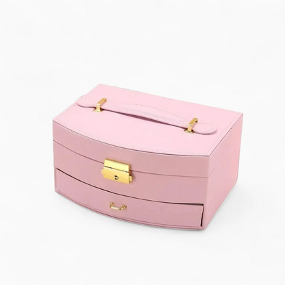 Travel Jewelry Case with Mirror — Secure Organizer