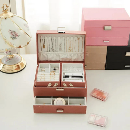 Jewelry Organizer — Multi-Compartment Vegan Leather