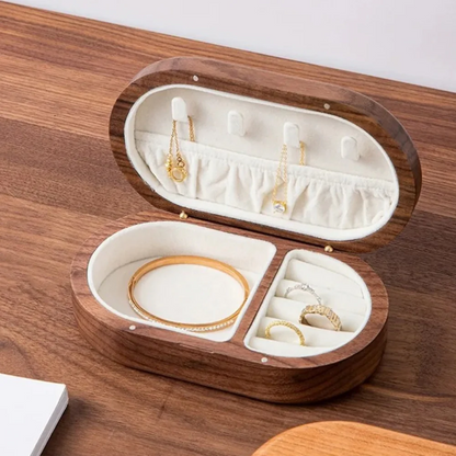 Jewelry Box — Portable Wooden Travel Organizer