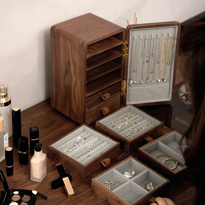 Jewelry Chest — 5-Drawer Wooden