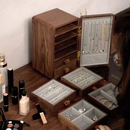 Jewelry Chest — 5-Drawer Wooden