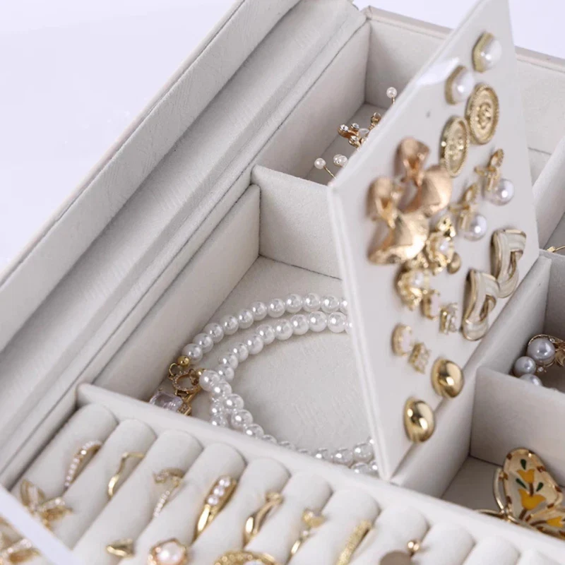 Jewelry Box with Necklace Carousel — PU Leather
