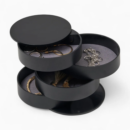 Jewelry Box — Round Velvet-Lined