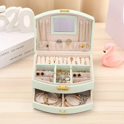 Travel Jewelry Case with Mirror — Secure Organizer