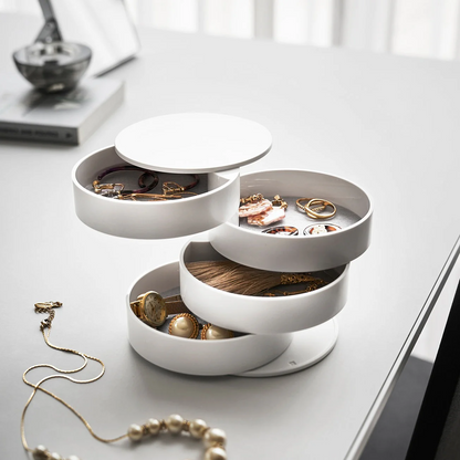 Jewelry Box — Round Velvet-Lined