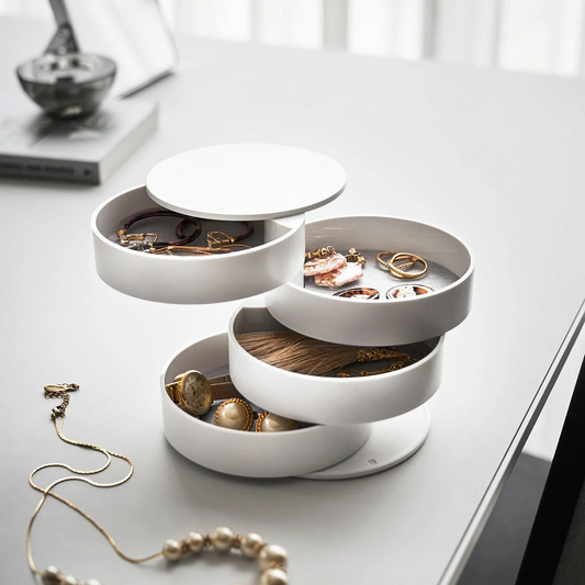 Jewelry Box — Round Velvet-Lined