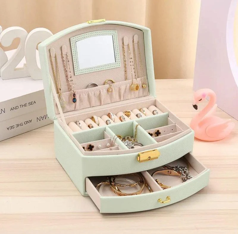 Travel Jewelry Case with Mirror — Secure Organizer
