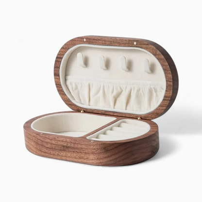 Jewelry Box — Portable Wooden Travel Organizer