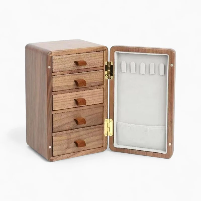 Jewelry Chest — 5-Drawer Wooden