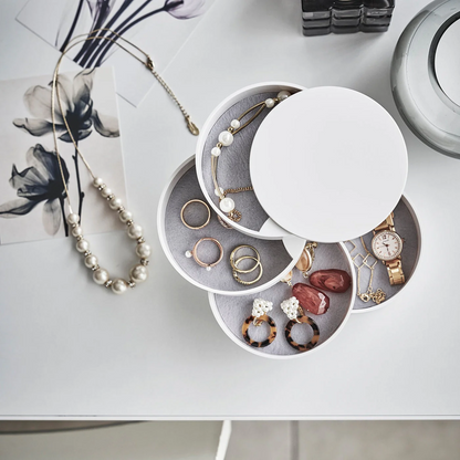 Jewelry Box — Round Velvet-Lined