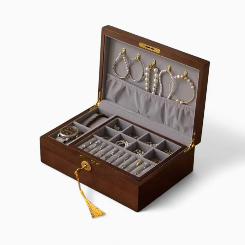 Jewelry Chest — Vintage Solid Wood Classic