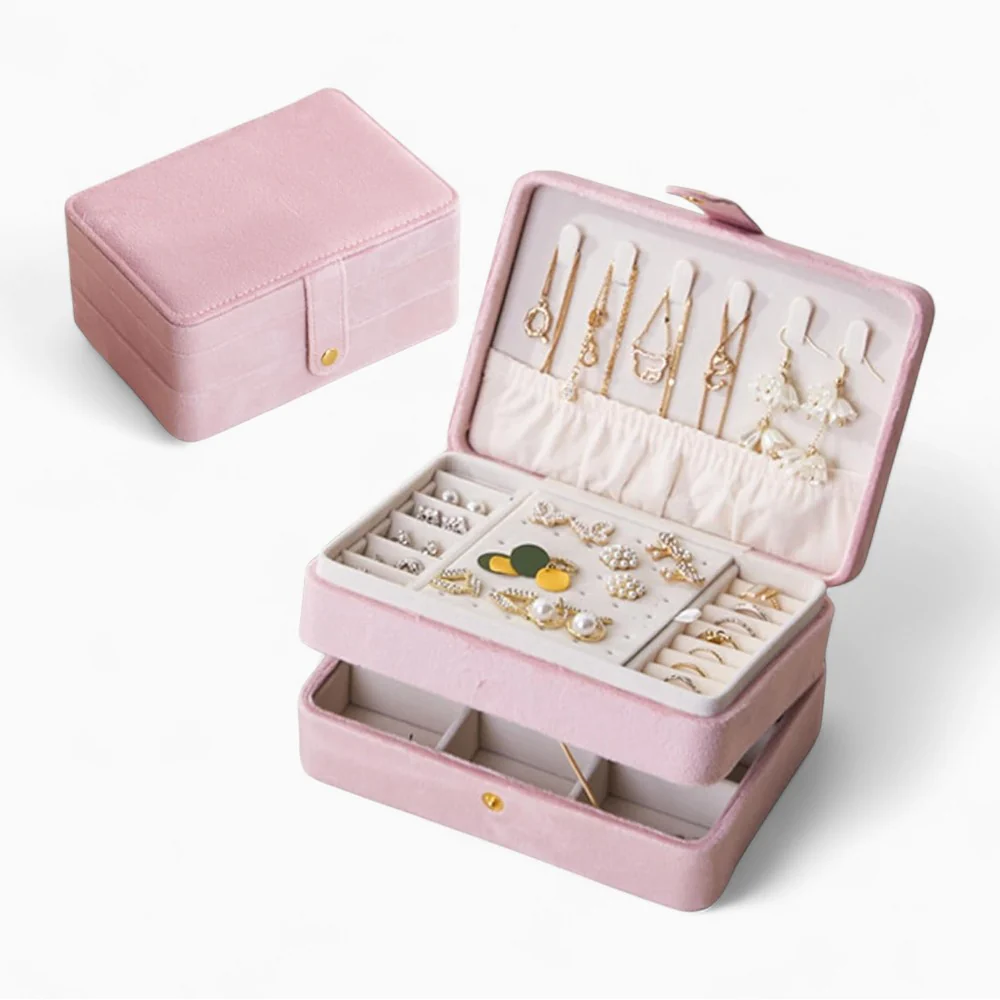 Travel Jewelry Case — Compact Velvet