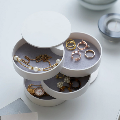 Jewelry Box — Round Velvet-Lined