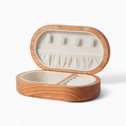 Jewelry Box — Portable Wooden Travel Organizer