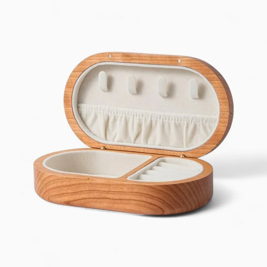 Jewelry Box — Portable Wooden Travel Organizer