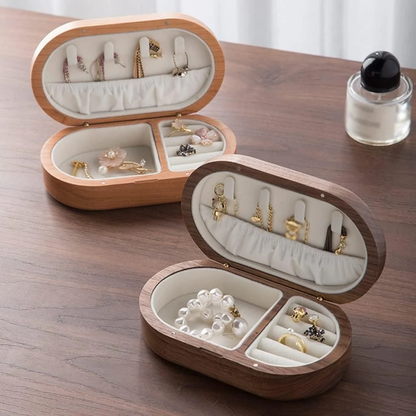 Jewelry Box — Portable Wooden Travel Organizer