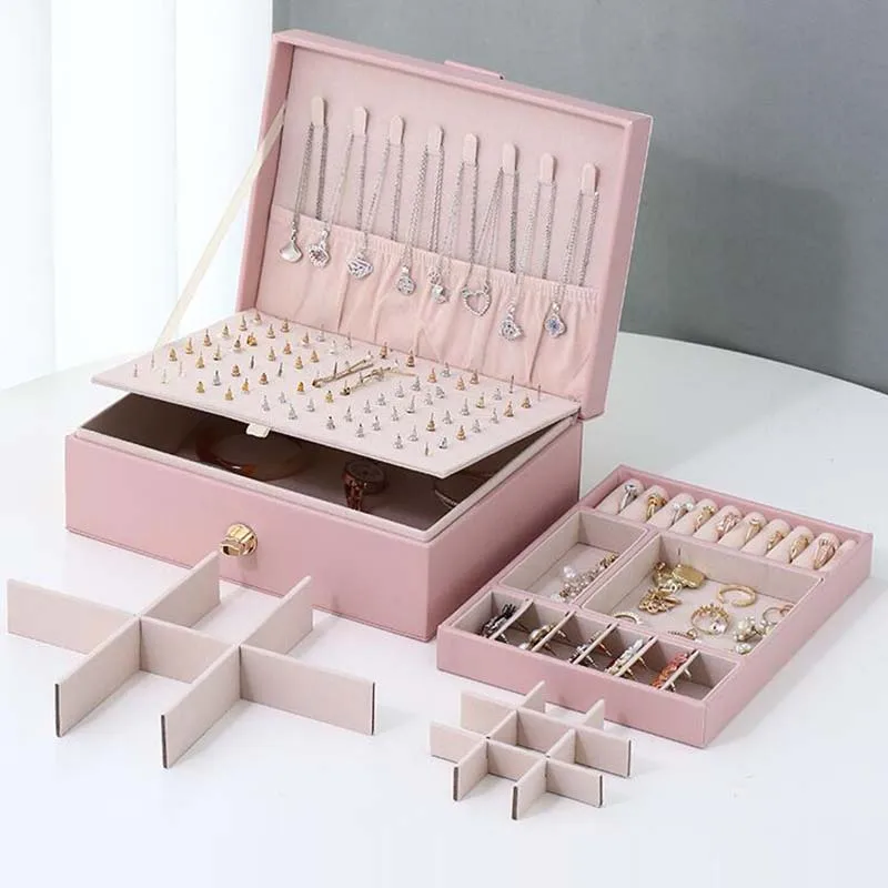 Jewelry Box — Versatile with 2 Removable Organizers