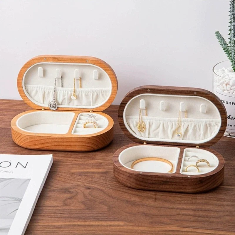 Jewelry Box — Portable Wooden Travel Organizer