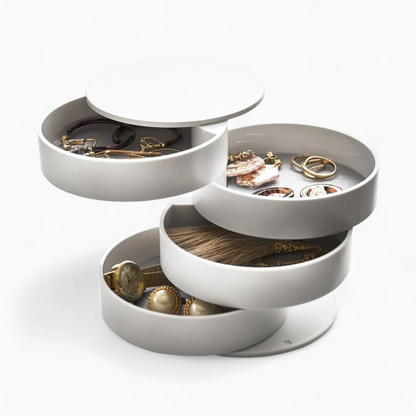 Jewelry Box — Round Velvet-Lined
