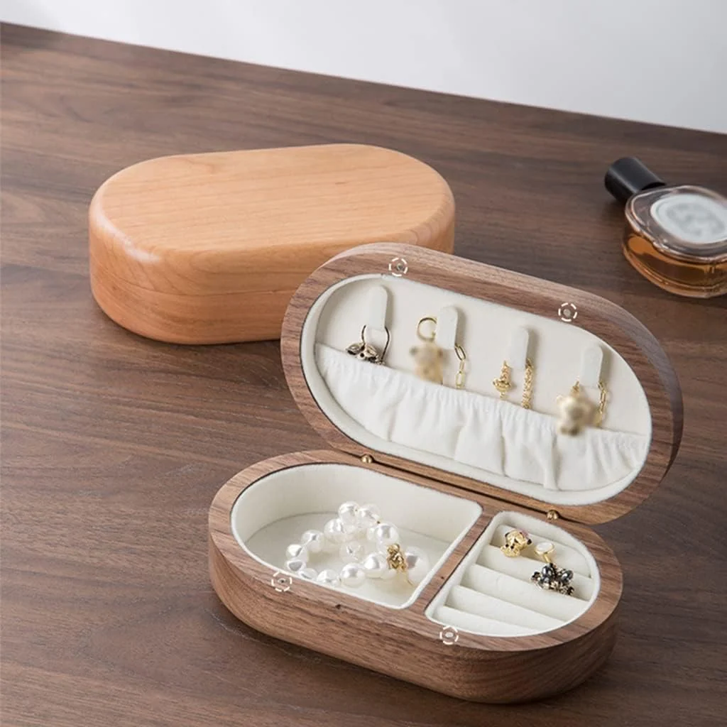 Jewelry Box — Portable Wooden Travel Organizer