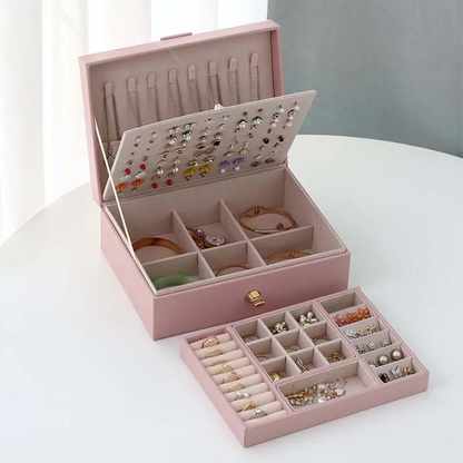 Jewelry Box — Versatile with 2 Removable Organizers