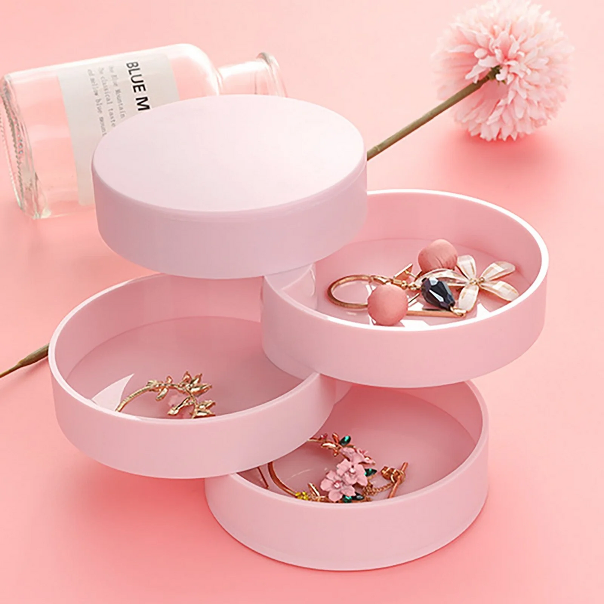 Jewelry Box — Round Velvet-Lined