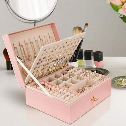 Jewelry Box — Versatile with 2 Removable Organizers