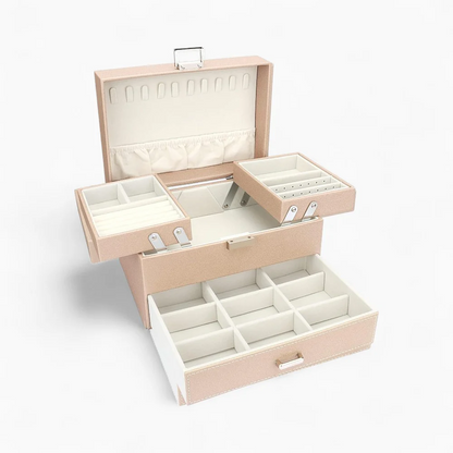Jewelry Organizer — Multi-Compartment Vegan Leather