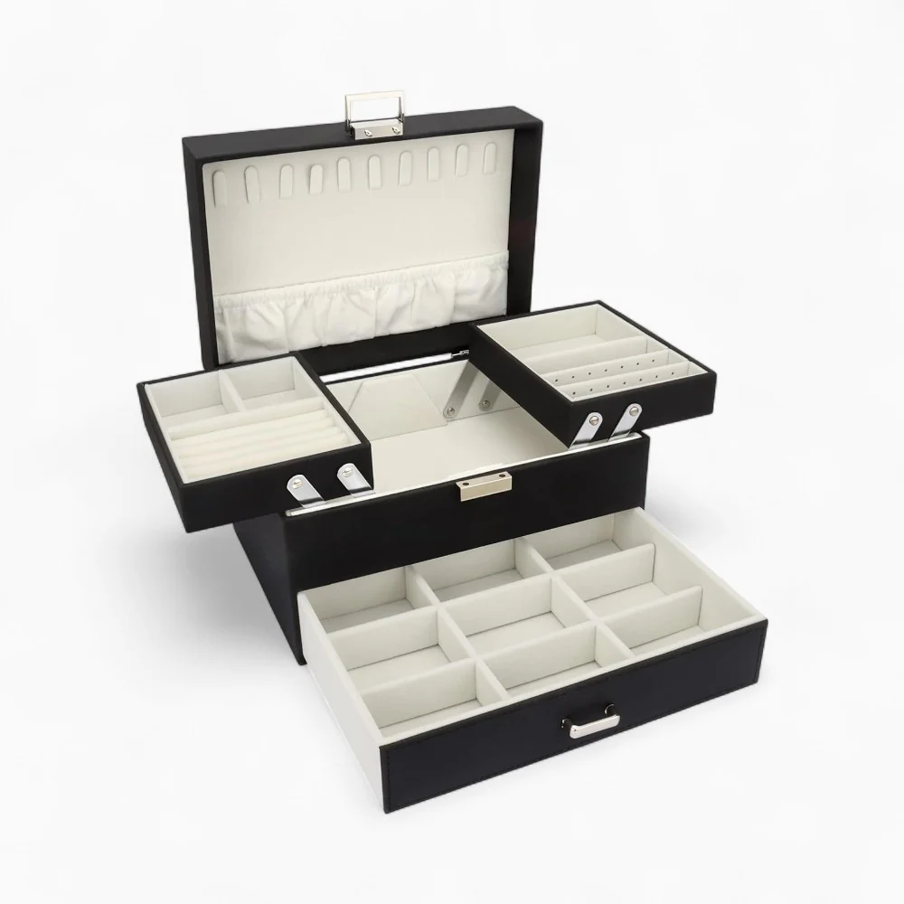 Jewelry Organizer — Multi-Compartment Vegan Leather