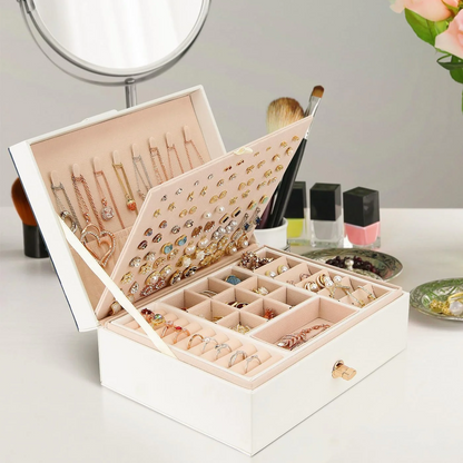 Jewelry Box — Versatile with 2 Removable Organizers