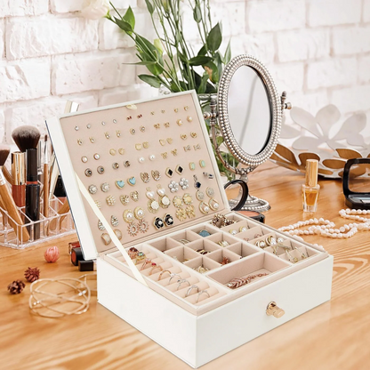 Jewelry Box — Versatile with 2 Removable Organizers